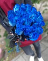 Синие розы 70 см