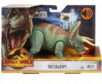 Фигурка Mattel Мир Юрского периода Новые рычащие динозавры, Трицератопс, HDX34