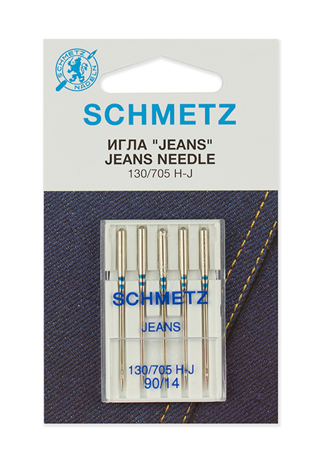 Иглы машинные Schmetz ДЖИНС 130/705Н-J №90 5 штук в упаковке (22.30.FB2.VDS)