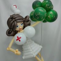 Медсестричка, фигура из шаров