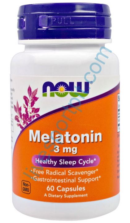 Мелатонин Melatonin 3 мг 60 капсул NOW