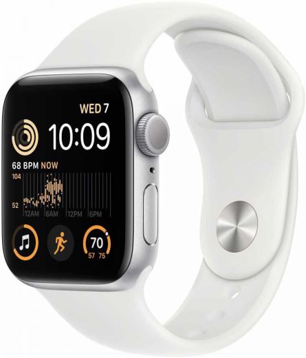 Apple Watch SE 2022, корпус из алюминия серебристого цвета