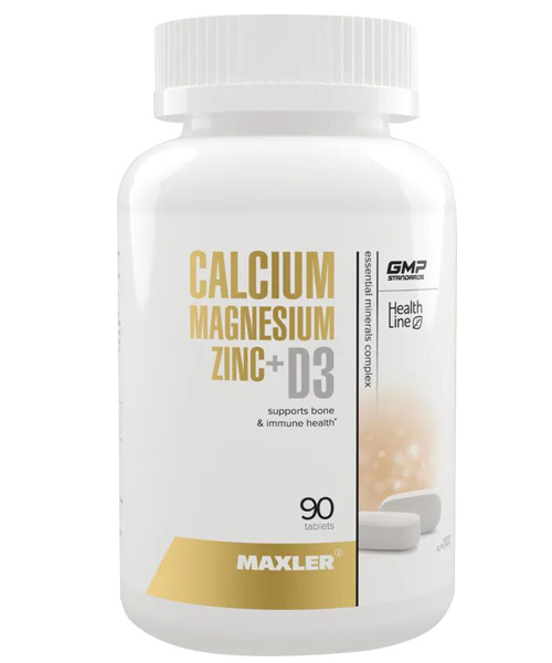 Maxler - Calcium Zink Magnesium + D3 90таб