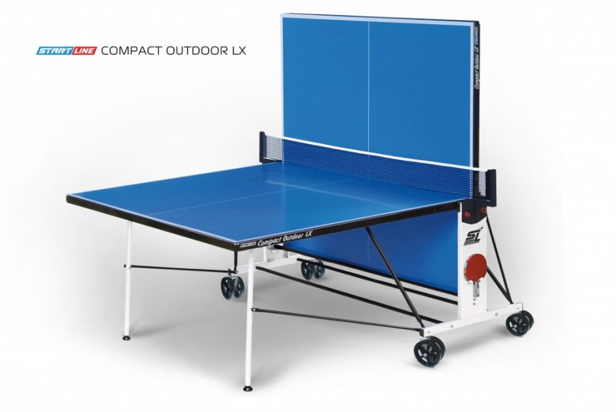 Теннисный стол Compact Outdoor LX- любительский всепогодный стол для использования на открытых площадках и в помещениях