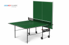 Теннисный стол Olympic green с сеткой - стол для настольного тенниса для частного использования со встроенной сеткой. 6020-1