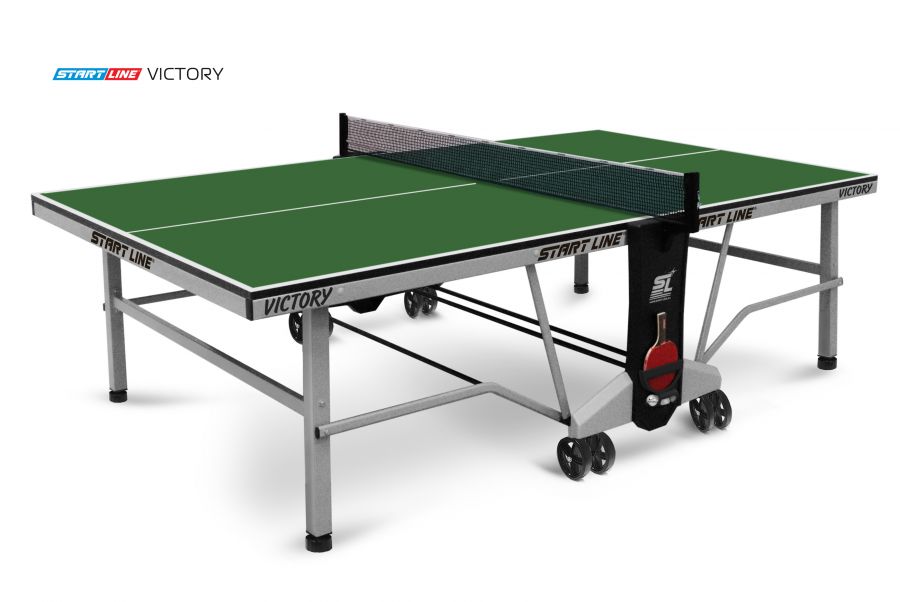 Теннисный стол Victory green – передовая модель теннисного стола для помещений с уникальным механизмом трансформации