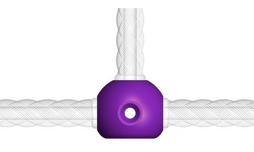 Узловой элемент 3-х сторонний 10 шт фиолетовый