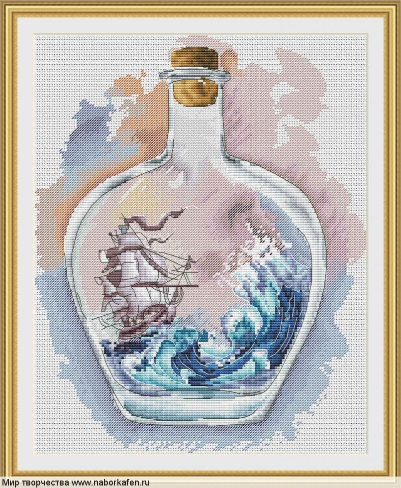 Набор для вышивания "Корабль в бутылке"