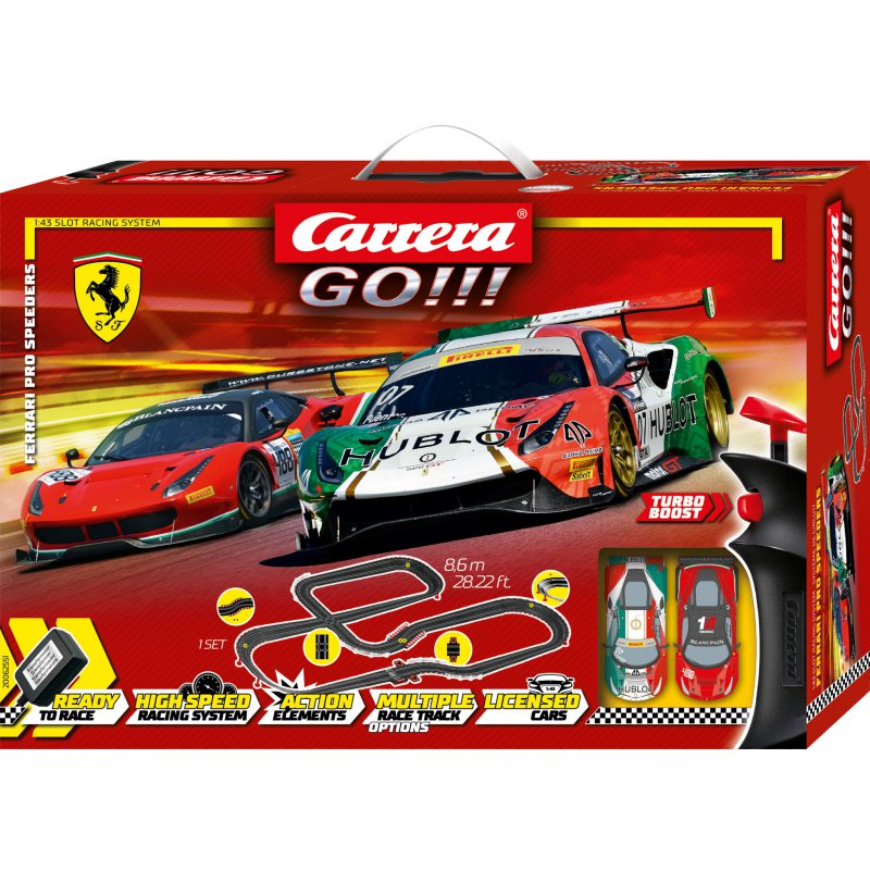 Автотрек Carrera GO!!! -  Ferrari Pro Speeders + 2 машины 8,6m 62551