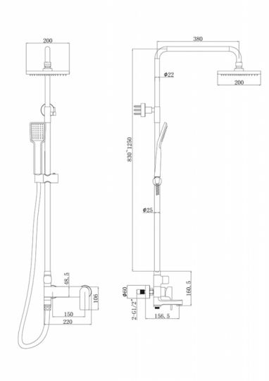 Душевая система Bravat Real F6333367CP-A-RUS со смесителем ФОТО