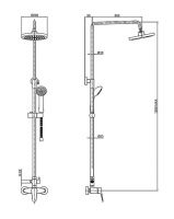 Душевая система Bravat Opal F9125183CP схема 2