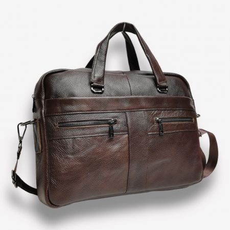 9023 сумка-портфель из натуральной кожи