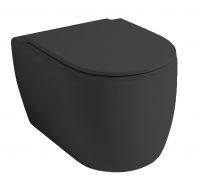 чёрный подвесной унитаз с сиденьем Disegno Ceramica Skip SK005RIM52