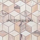Rosa Salmone POL diamond 96x55x7 Мозаика серия Pietrine Stone, размер, мм: 298*259*7 (Caramelle)