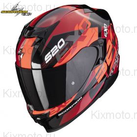 Шлем Scorpion EXO-520 Evo Air Cover, Чёрно-красный