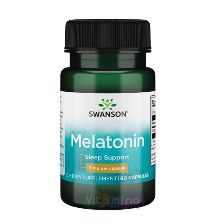 SWANSON Мелатонин 3 мг Melatonin, 60 капс