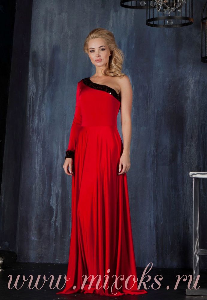 Платье вечернее красное