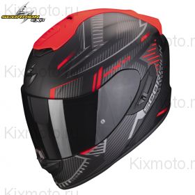 Шлем Scorpion EXO-1400 Evo Air Shell, Черно-красный матовый