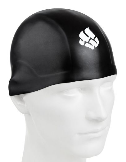 Шапочка для плавания силиконовая Mad Wave R-CAP FINA Approved (черная)