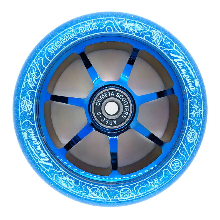 Колесо для трюкового самоката Старт Синий с блёстками Синий хром фирма Комета WS-05BCH