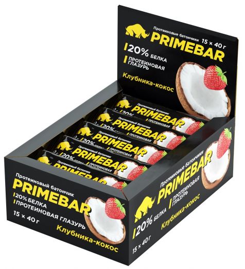 Протеиновые батончики PRIMEBAR 15 x 40 г Prime Kraft