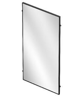 Зеркало 4мм, с защитной пленкой L=607, H=1146, чёрный матовый