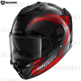 Шлем Shark Spartan GT Pro Ritmo Carbon, Чёрно-красный