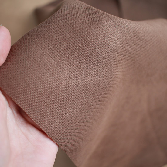Лоскут ткани - Декоративная парусиновая, однотонный коричневый 50*50 см.