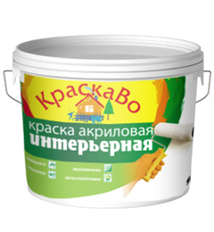 КраскаВо Краска интерьерная Москвичка ВД-АК-2180, цвет "Супербелый", объем 15кг., в упаковке 4шт.