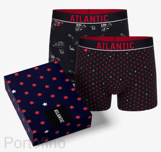 2GMH-015 Трусы мужские подарочные Atlantic шорты Star - набор 2 штуки