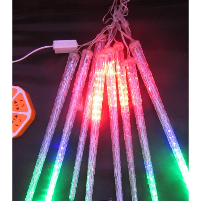 Электрическая гирлянда Сосульки 28см LED 8шт 8реж цветной МК-19115