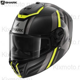 Шлем Shark Spartan RS Carbon Shawn, Чёрно-серо-жёлтый