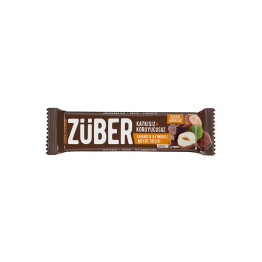Zuber шоколадно-фруктовый батончик с фундуком 40 гр