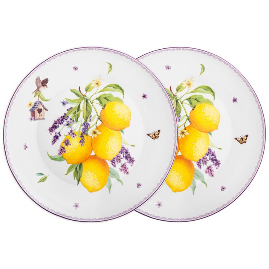 Набор тарелок закусочных "Прованс лимоны" 2 шт. 20.5 см