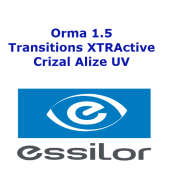 1.5 Essilor Orma  Transitions XTRActive  Crizal Alize UV- фотохром, работающий в автомобиле