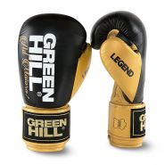 Боксерские перчатки Green Hill BGL-2246 Legend черно-золотые 16 oz