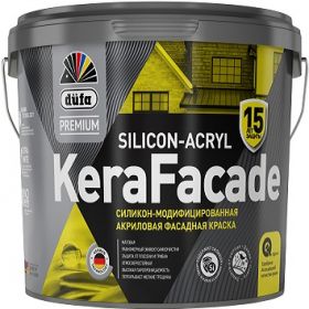 Краска Фасадная Dufa Premium Kerafacade Silicon-Akryl 9л Акриловая, Cиликон-Модифицированная / Дюфа Керафасад