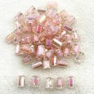 фото Бусины акриловые Граненый цилиндр 12x7 мм розовый
