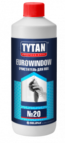 Очиститель для ПВХ №20 нерастворяющий с антистатиком TYTAN Professional EUROWINDOW, 950 мл