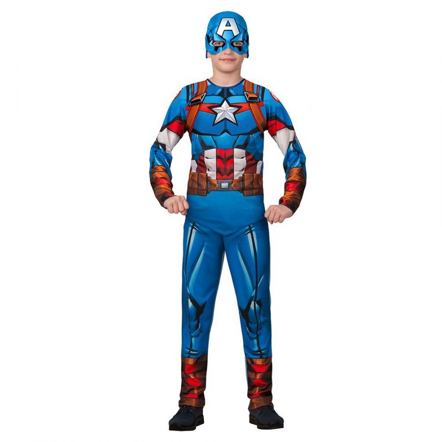 Карнавальный костюм Капитан Америка Марвел р.146-72 /текстиль/Батик/