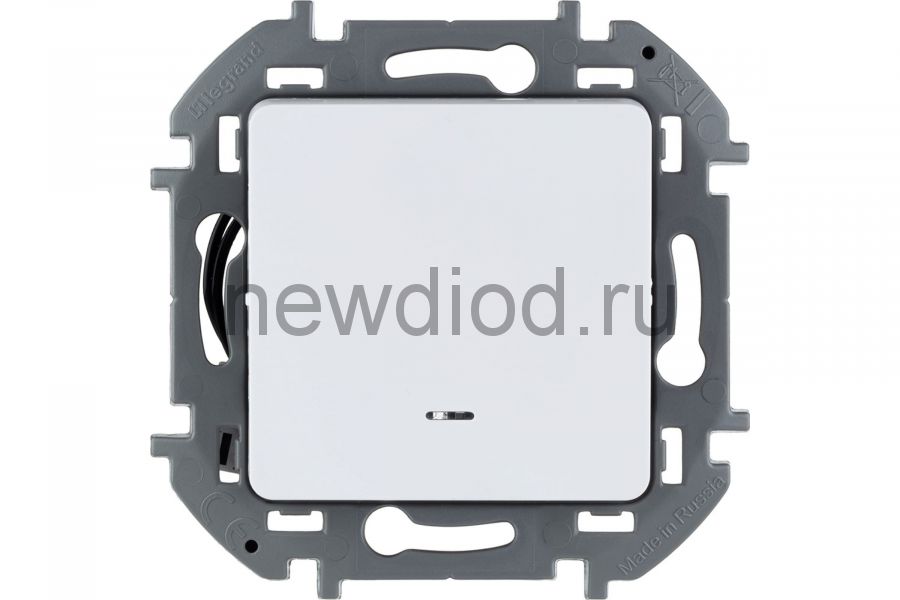 INSPIRIA Белый Выключатель одноклавишный с подсветкой/индикацией 10 AX - 250 В Legrand