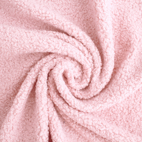 Мех барашка искусственный (букле)  - нежно-розовый 50х37