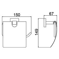 Настенный держатель для туалетной бумаги Timo Selene 12042/03 схема 3