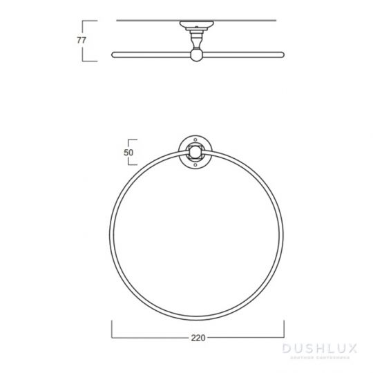 Вешалка-кольцо для полотенец Simas VICTORIA 260205 схема 2