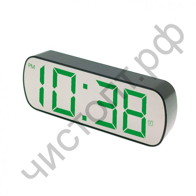 Часы  эл. сетев. VST895Y-4 Зеленые (без блока) (5В или 4*АА)