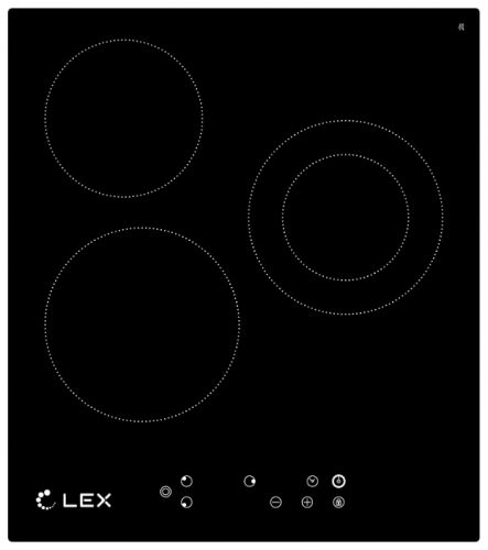 LEX EVH 431 BL стеклокерамическая поверхность