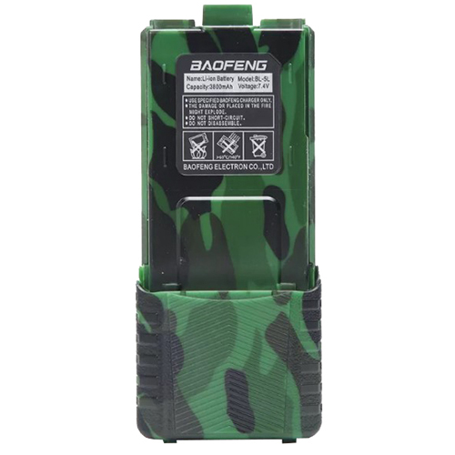 Аккумулятор для рации Baofeng UV-5R (3800 мАч) зеленый/камуфляж