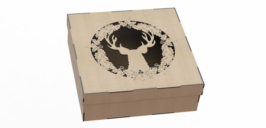 Подарочная коробка с оленем