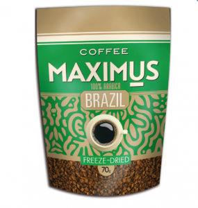 Кофе растворимый МAXIMUS Brazil freeze-dried Арабика м/у 70г