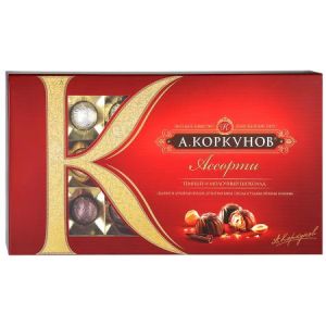 Набор конфет КОРКУНОВ 192г Ассорти темный/молочный шоколад